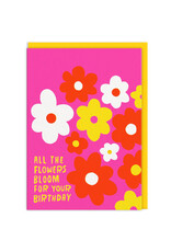Ohh Deer Wenskaart - Bloom Birthday - Dubbele kaart + Envelop