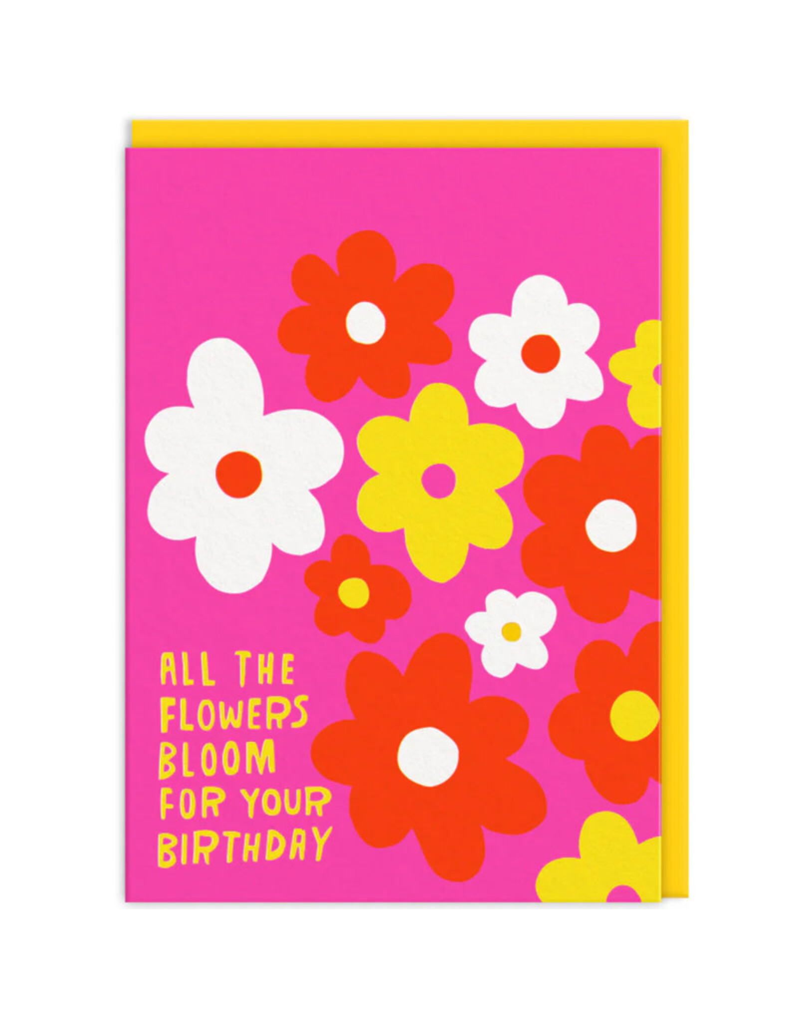 Ohh Deer Wenskaart - Bloom Birthday - Dubbele kaart + Envelop