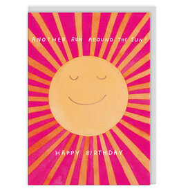 Ohh Deer Wenskaart - Run around the sun - Dubbele kaart + Envelop