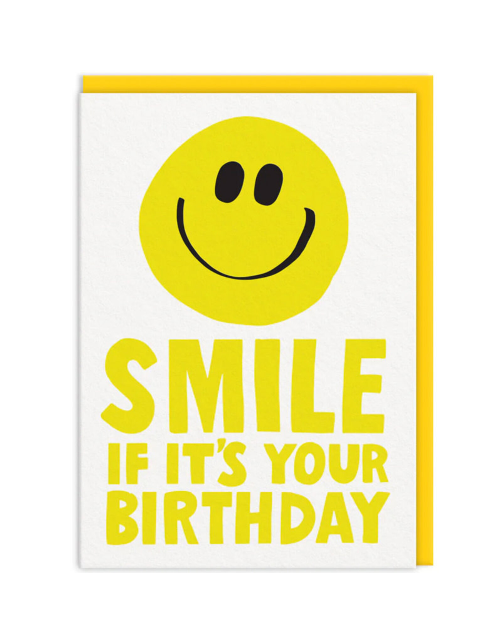 Ohh Deer Wenskaart - Smile it's you're birthday - Dubbele kaart + Envelop