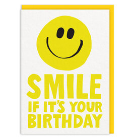 Ohh Deer Wenskaart - Smile it's you're birthday - Dubbele kaart + Envelop