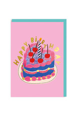 Ohh Deer Wenskaart - Heart Cake - Dubbele kaart + Envelop