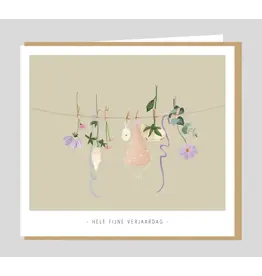 Studio Mie Wenskaart - Hele fijne verjaardag - Dubbele kaart + Envelop