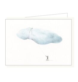 Lieve Claesen Wenskaart - Wolkenballon - Dubbele kaart + Envelop
