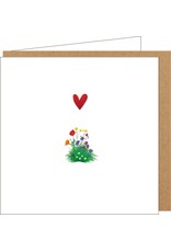 Yon Wenskaart - Bloemenveldje - Dubbele kaart + Envelop