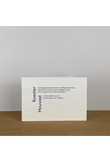 Marlies Verdoodt Wenskaart - Houvast - Dubbele kaart + Envelop