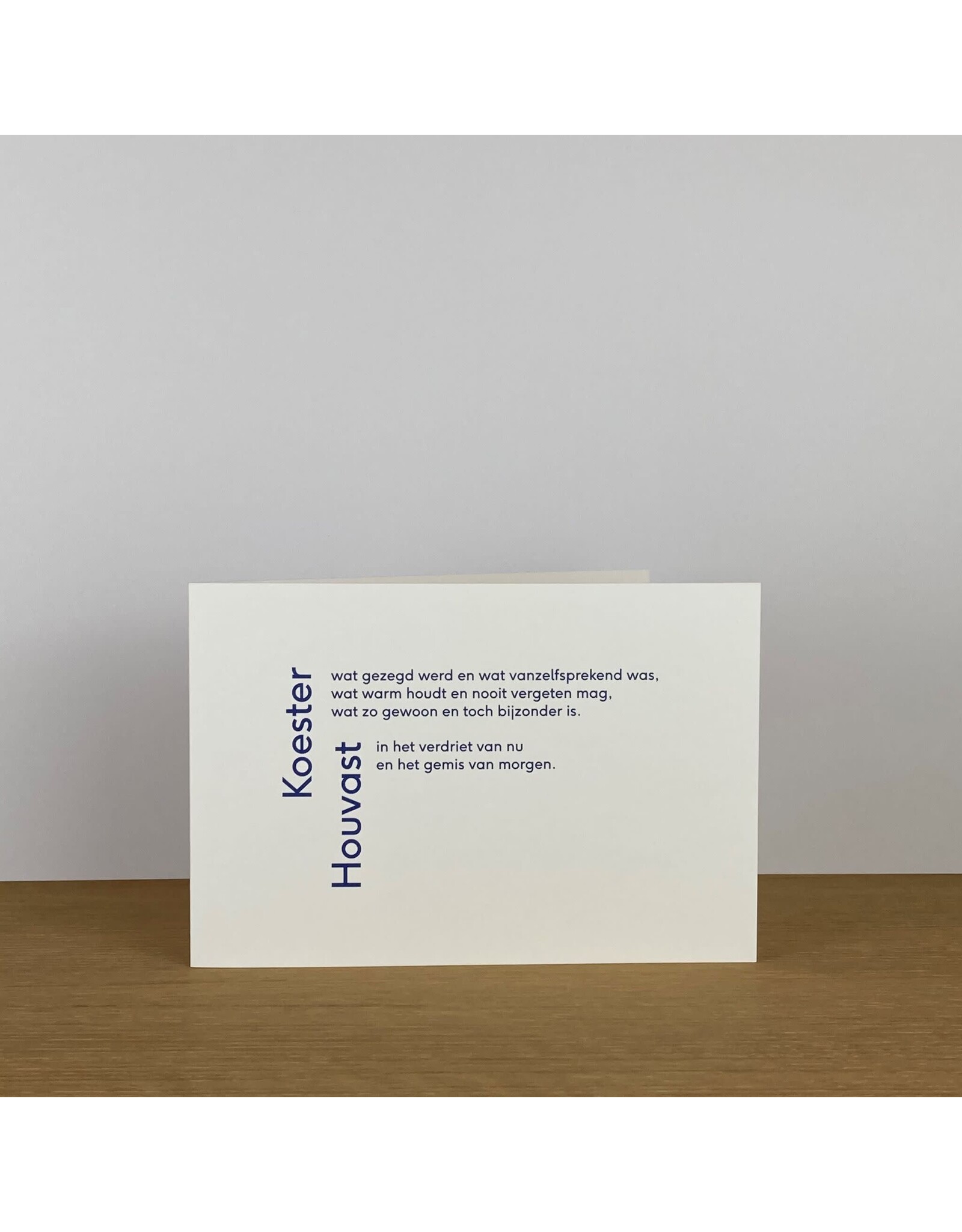 Marlies Verdoodt Wenskaart - Houvast - Dubbele kaart + Envelop