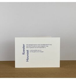 Marlies Verdoodt Wenskaart - Houvast - Dubbele kaart + Envelop