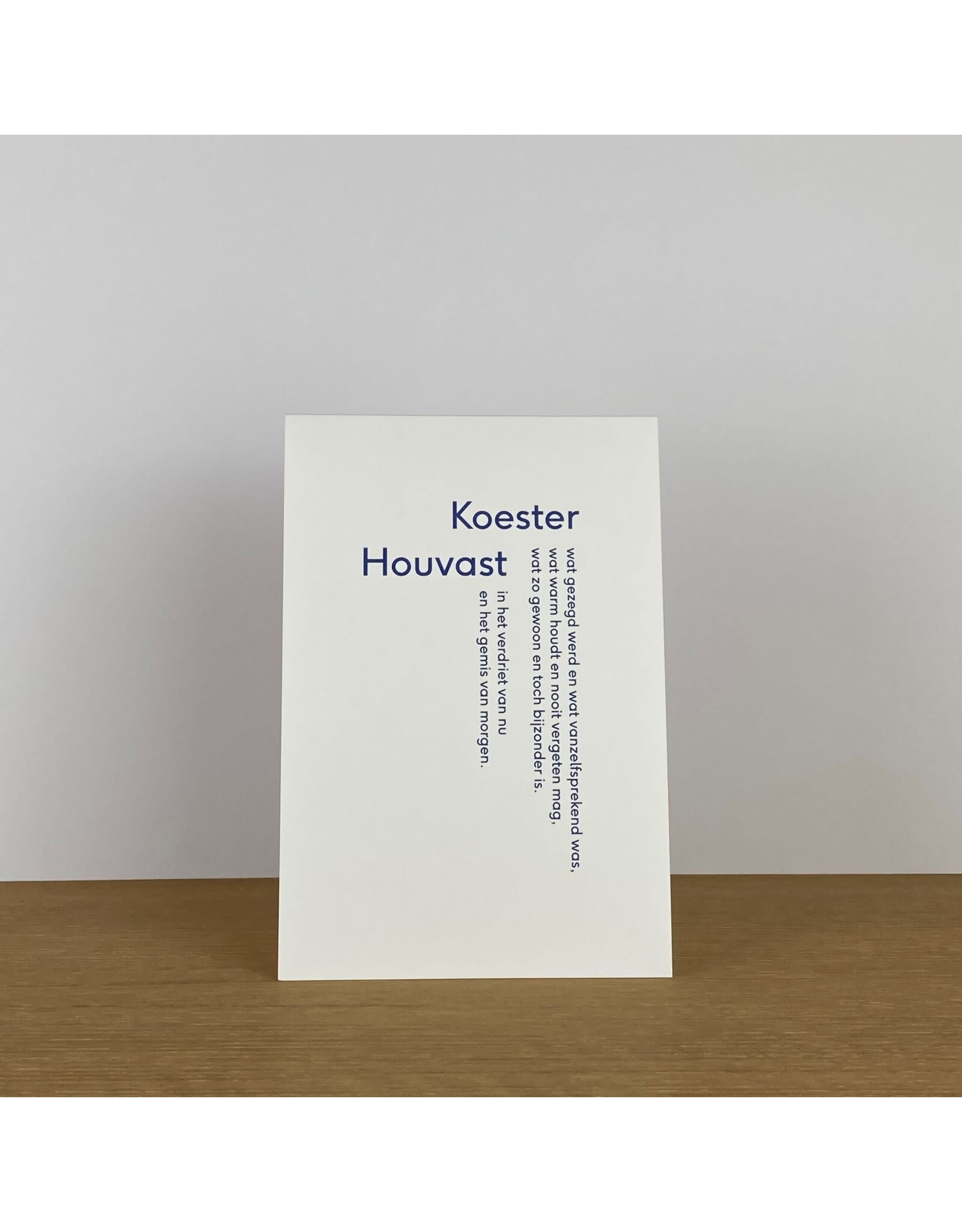 Marlies Verdoodt Wenskaart - Houvast - Dubbele kaart + Envelop