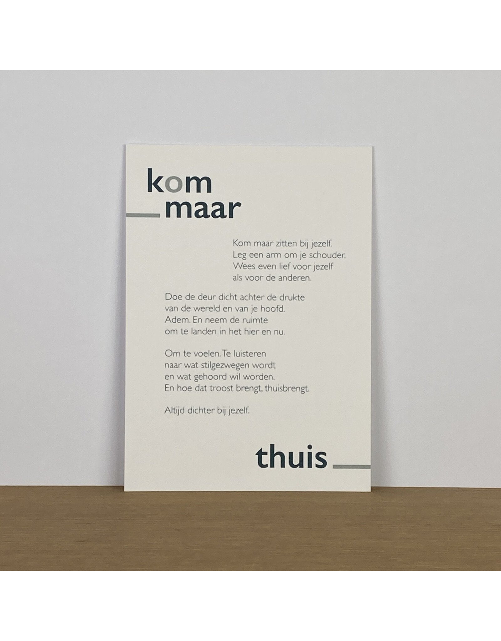 Marlies Verdoodt Wenskaart - Kom maar huis - Postkaart + Envelop