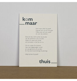 Marlies Verdoodt Wenskaart - Kom maar huis - Postkaart + Envelop