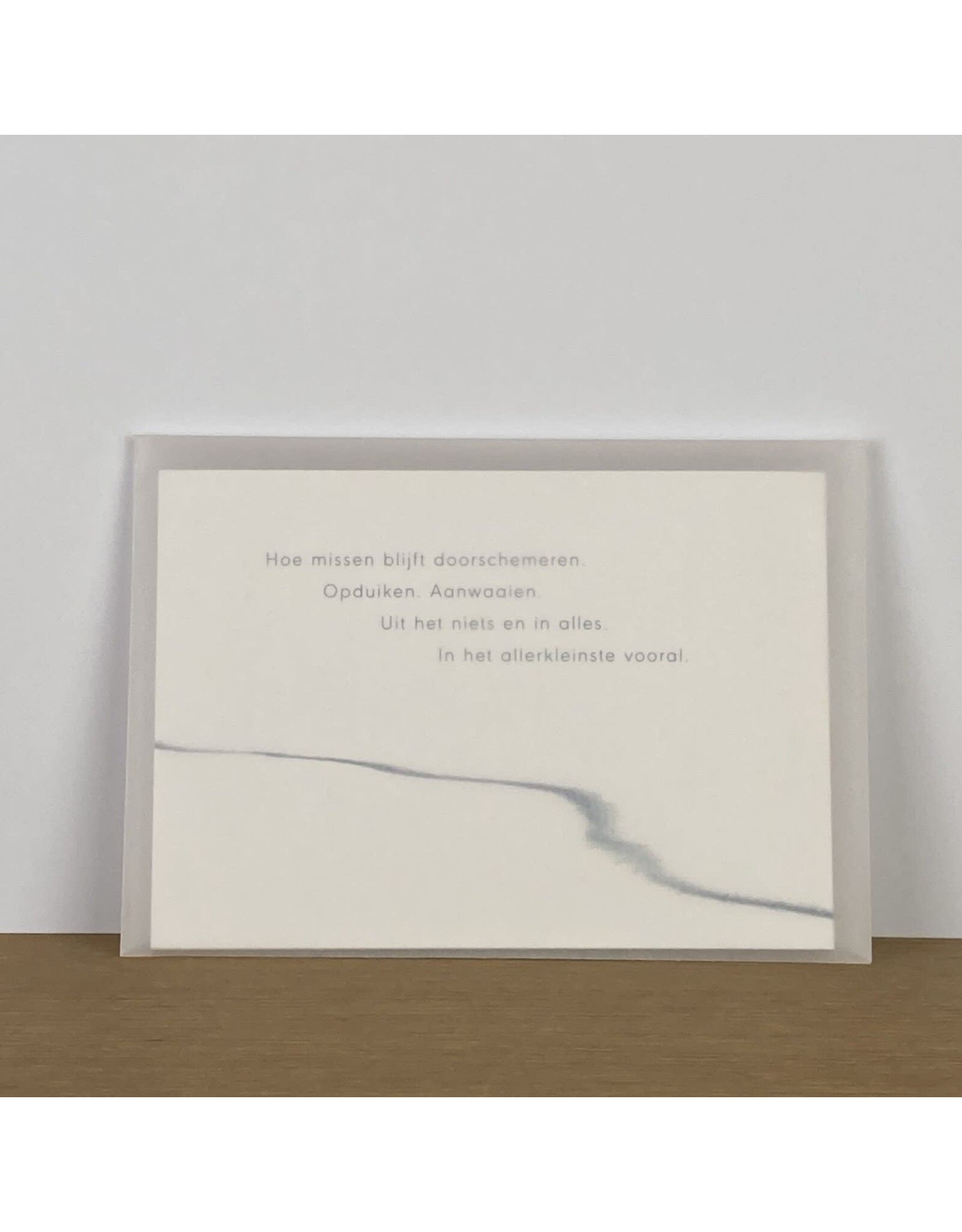 Marlies Verdoodt Wenskaart - Hoe missen blijft doorschemeren - Dubbele kaart + Envelop