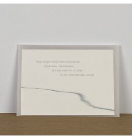 Marlies Verdoodt Wenskaart - Hoe missen blijft doorschemeren - Dubbele kaart + Envelop
