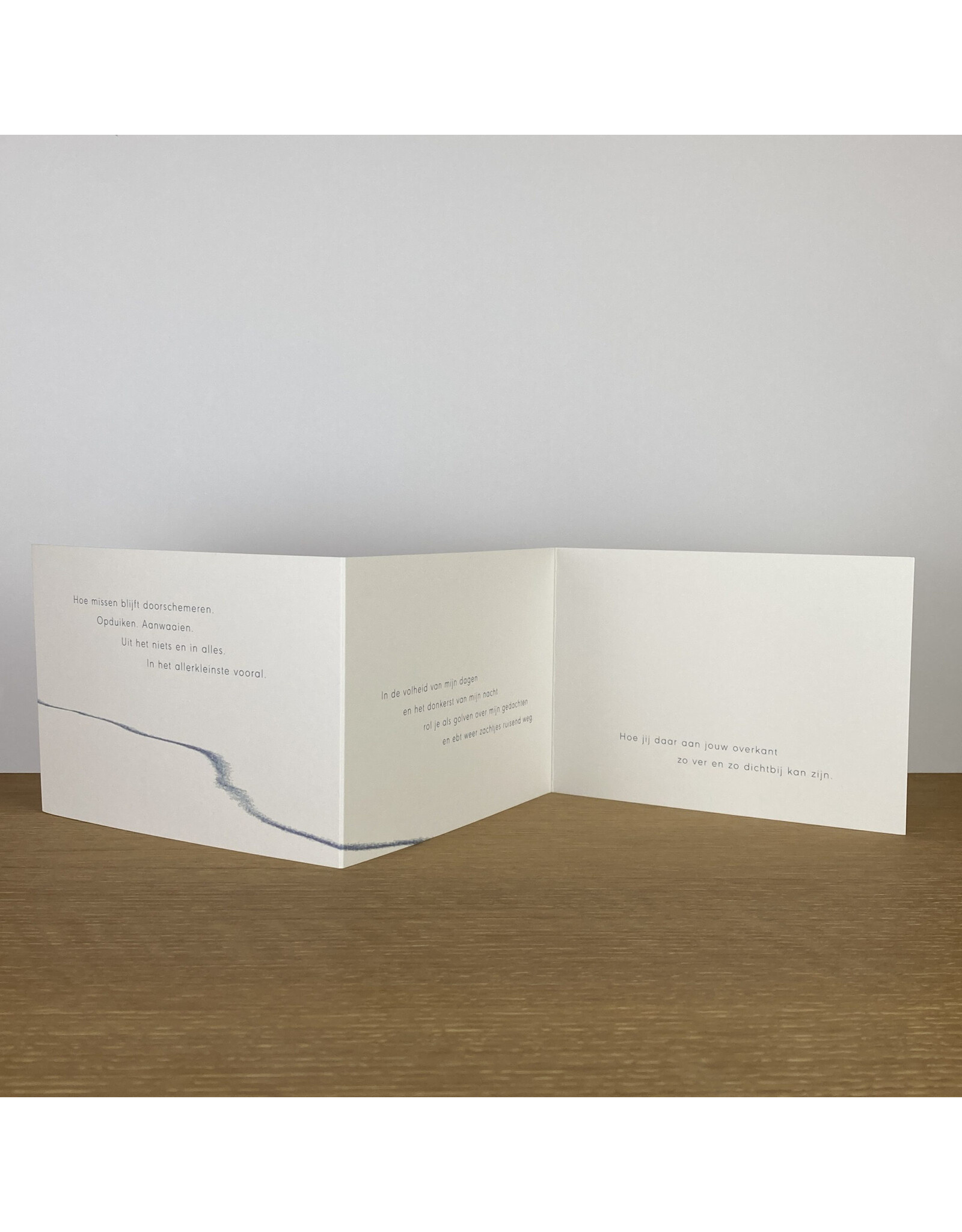 Marlies Verdoodt Wenskaart - Hoe missen blijft doorschemeren - Dubbele kaart + Envelop