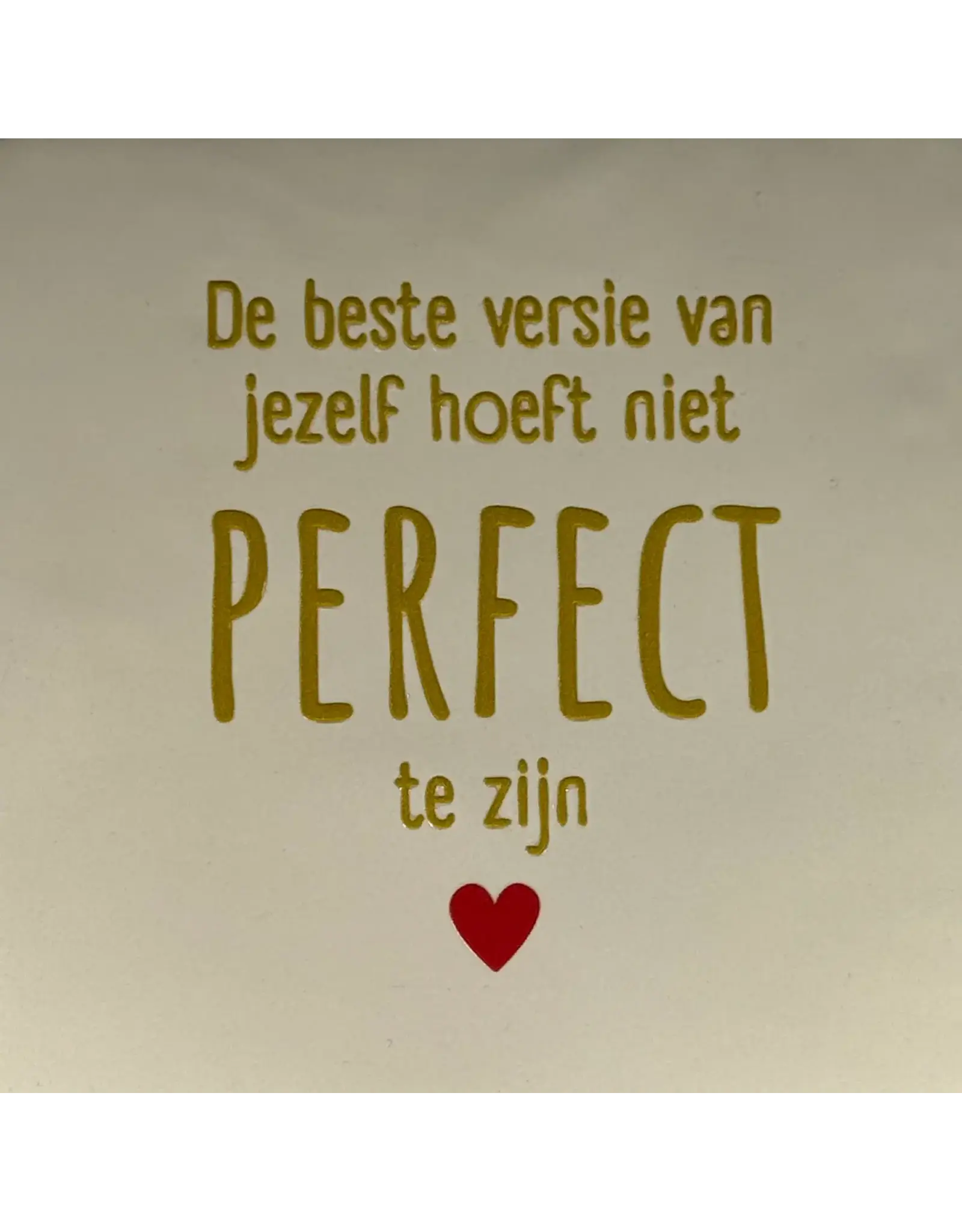 Yett Tegeltje - De beste versie van jezelf Crème/Goud - 10x10