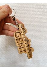 WoodWideCities Sleutelhanger - Skyline Gent - Eiken
