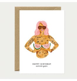 All The Ways to Say Wenskaart - Happy birthday summer queen - Dubbele kaart + Envelop
