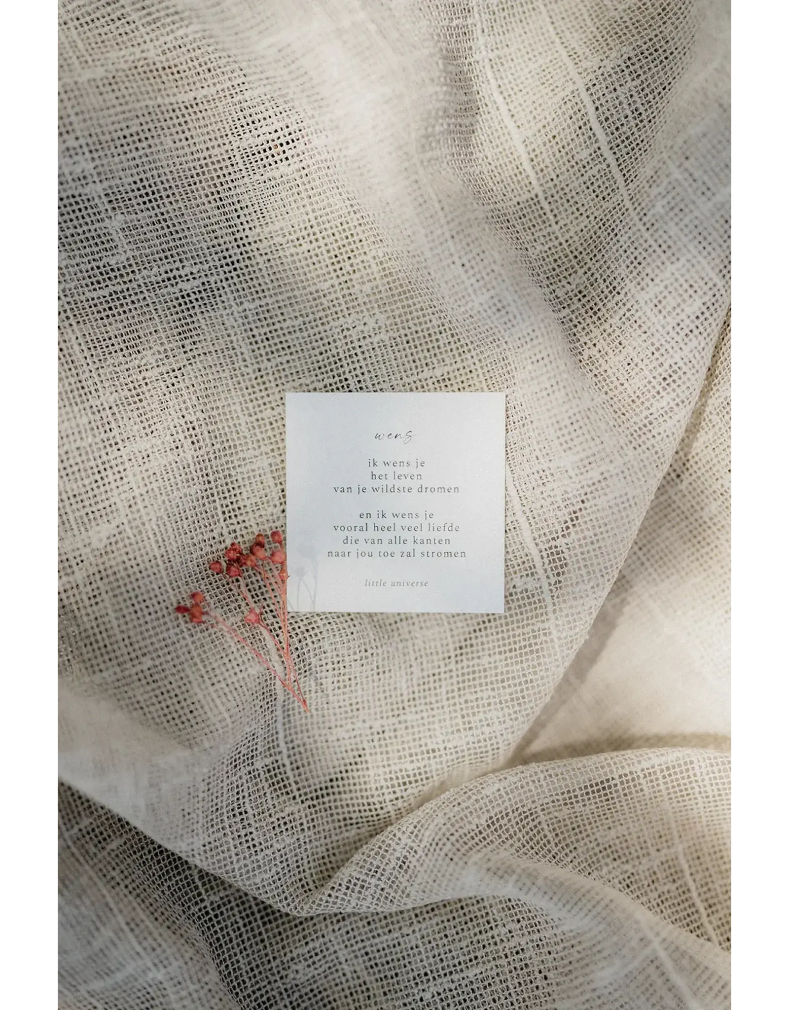 Little Universe Mini Staand lijstje + Mini Poëzie 'Wens'