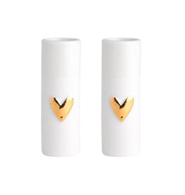 Raeder Mini Vaasje Hartje -  Goud - Ø 3,5cm x  H9cm