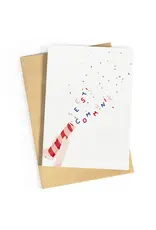 Studio Zwoane Wenskaart - Confetti Communi, Rood - Dubbele kaart + Envelop