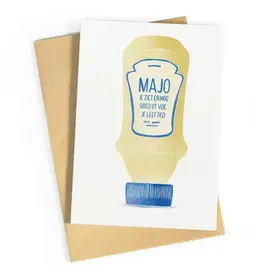 Studio Zwoane Wenskaart - Majo je ziet er nog goed uit - Dubbele kaart + Envelop