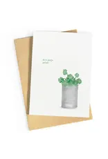 Studio Zwoane Wenskaart - Een potje geluk - Dubbele kaart + Envelop