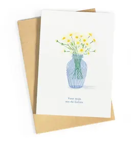 Studio Zwoane Wenskaart - Voor mijn ma-de-liefste  - Dubbele kaart + Envelop