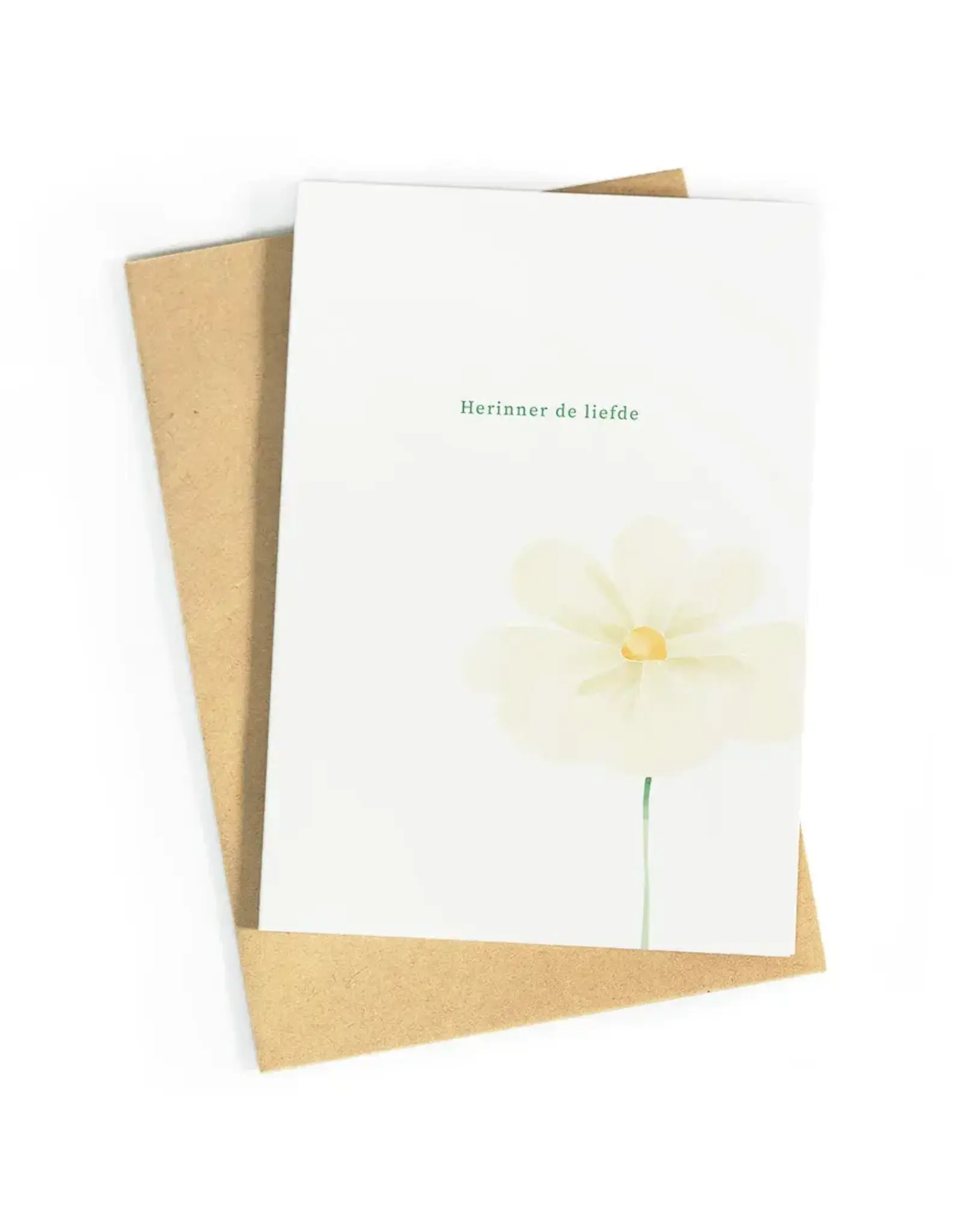 Studio Zwoane Wenskaart - Herinner de liefde - Dubbele kaart + Envelop