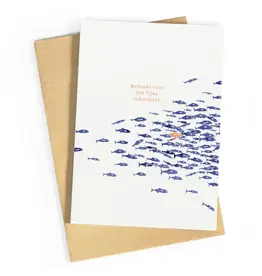 Studio Zwoane Wenskaart - Bedankt voor het fijne schooljaar - Dubbele kaart + Envelop