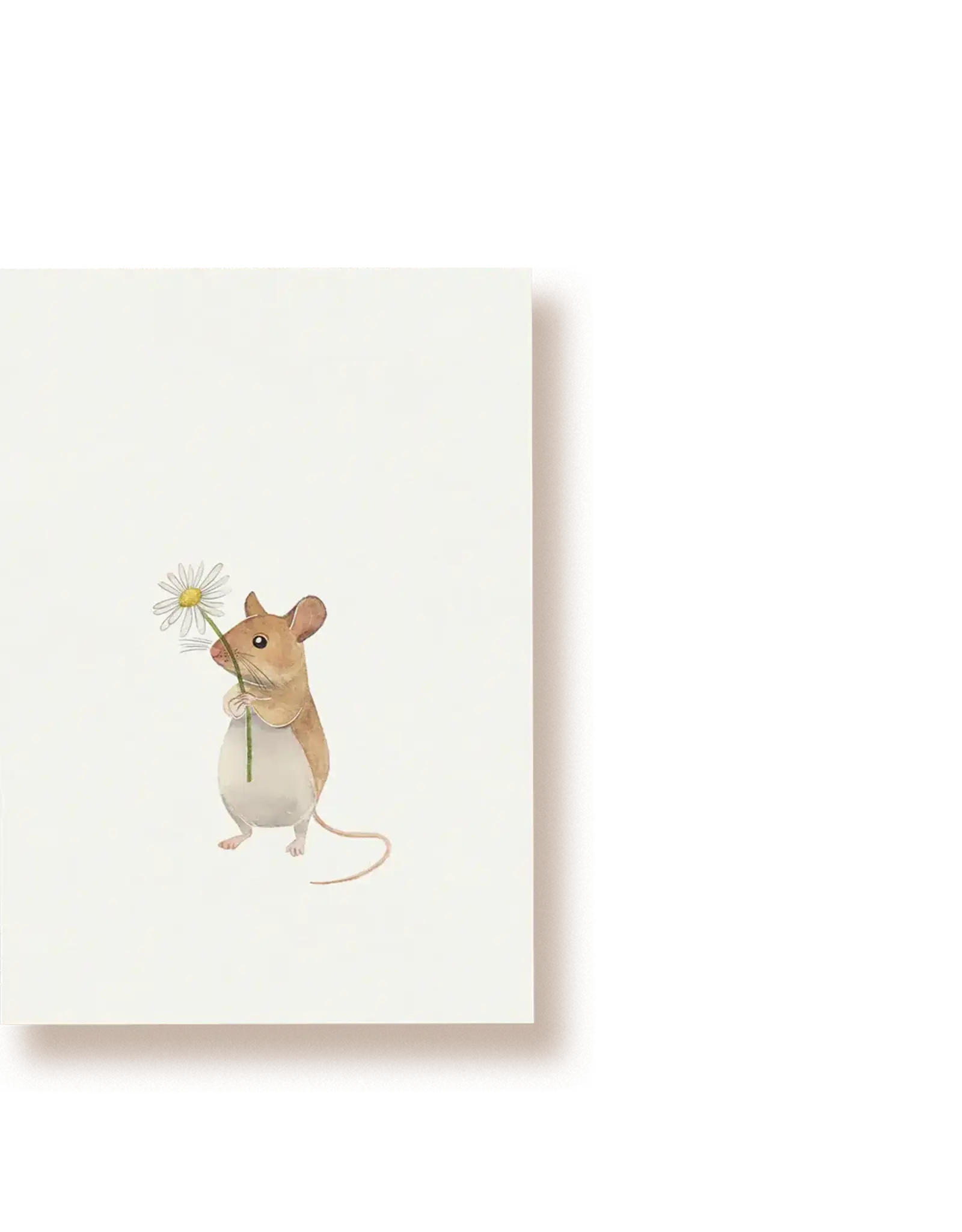 Tucán y limón Wenskaart - Muis met Bloemetje - Postkaart + Envelop