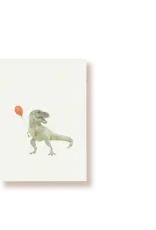Tucán y limón Wenskaart - T Rex met Ballon - Postkaart + Envelop
