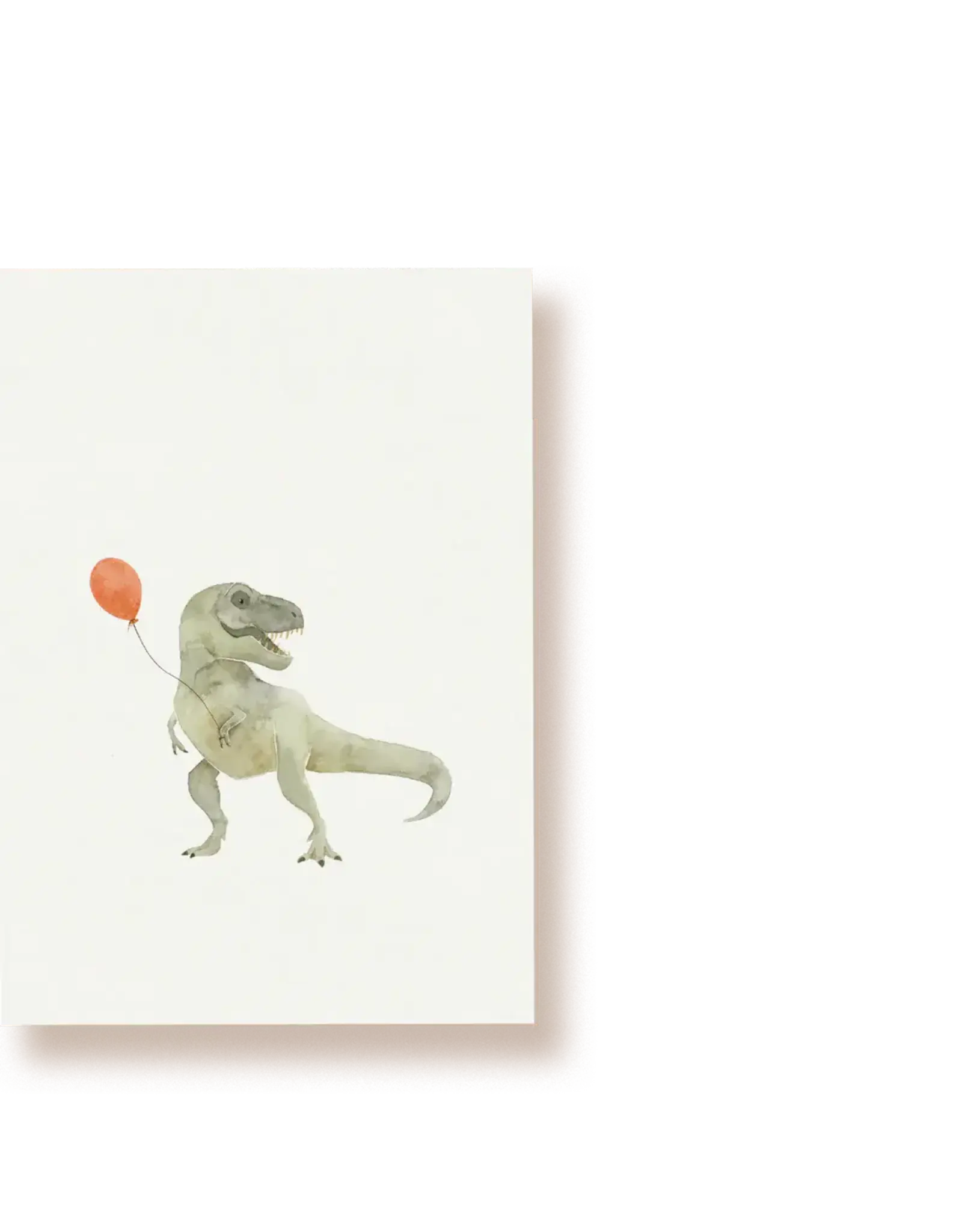 Tucán y limón Wenskaart - T Rex met Ballon - Postkaart + Envelop