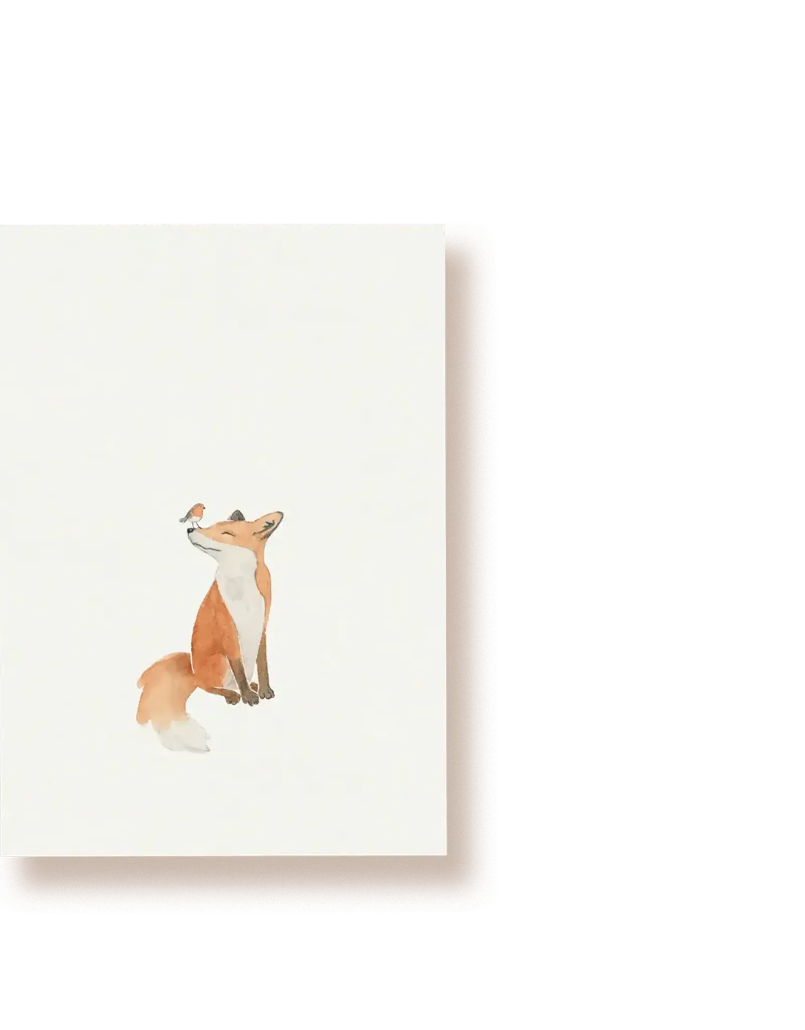 Tucán y limón Wenskaart - Vosje met Roodborstje - Postkaart + Envelop