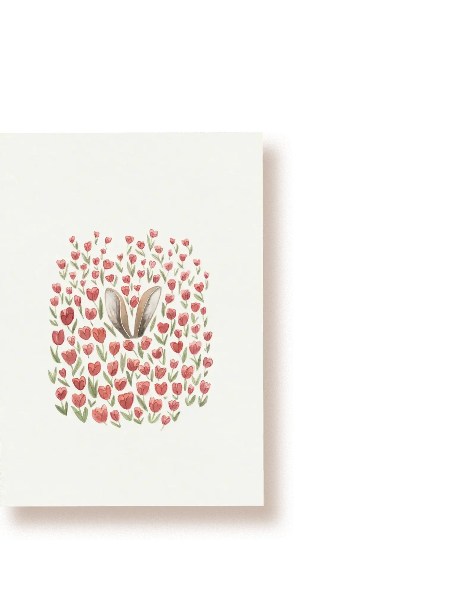 Tucán y limón Wenskaart - Konijntje in Tulpenveld - Postkaart + Envelop