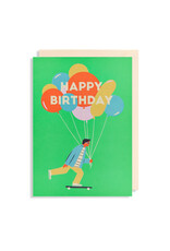 Naomi Wilkonson Wenskaart - Skateboard, Happy Birthday - Dubbele kaart + Envelop