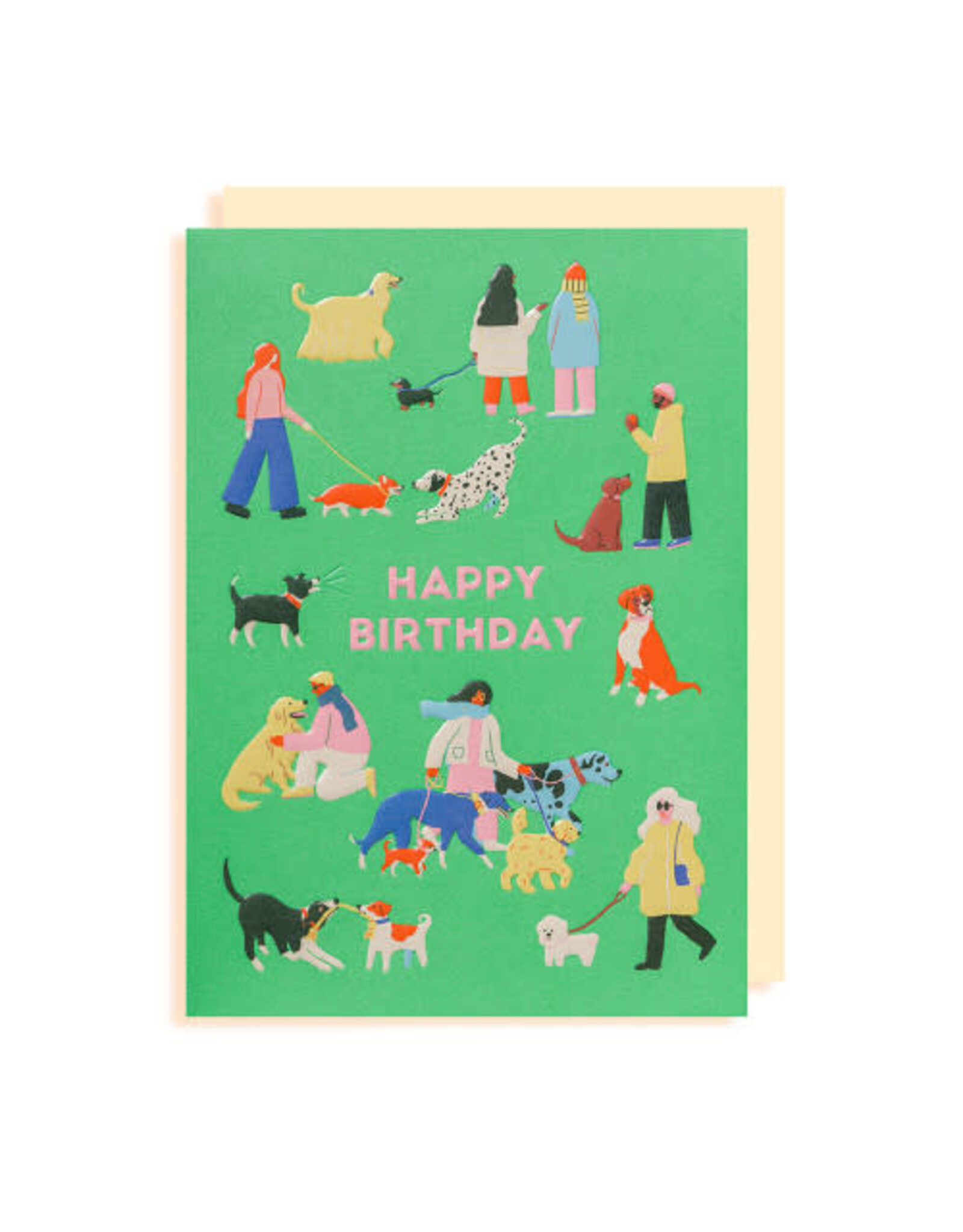 Naomi Wilkonson Wenskaart - Dog, Happy Birthday - Dubbele kaart + Envelop