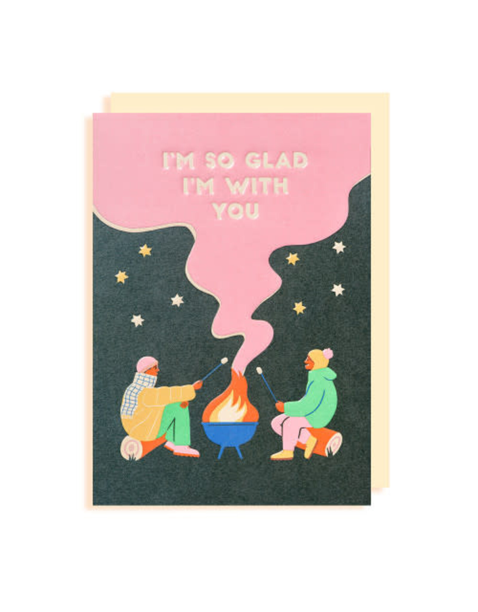 Naomi Wilkonson Wenskaart - i'm so glad I'm with you - Dubbele kaart + Envelop