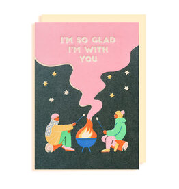 Naomi Wilkonson Wenskaart - i'm so glad I'm with you - Dubbele kaart + Envelop