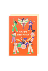 Naomi Wilkonson Wenskaart - Band, Happy Birthday - Dubbele kaart + Envelop