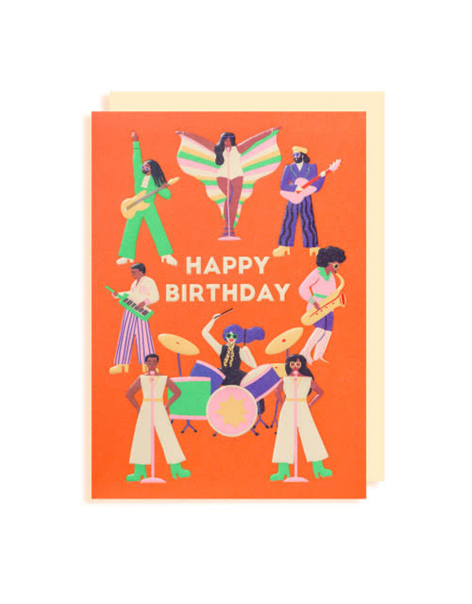 Naomi Wilkonson Wenskaart - Band, Happy Birthday - Dubbele kaart + Envelop