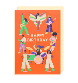 Naomi Wilkonson Wenskaart - Band, Happy Birthday - Dubbele kaart + Envelop