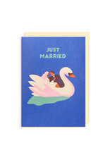 Naomi Wilkonson Wenskaart - Just married - Dubbele kaart + Envelop