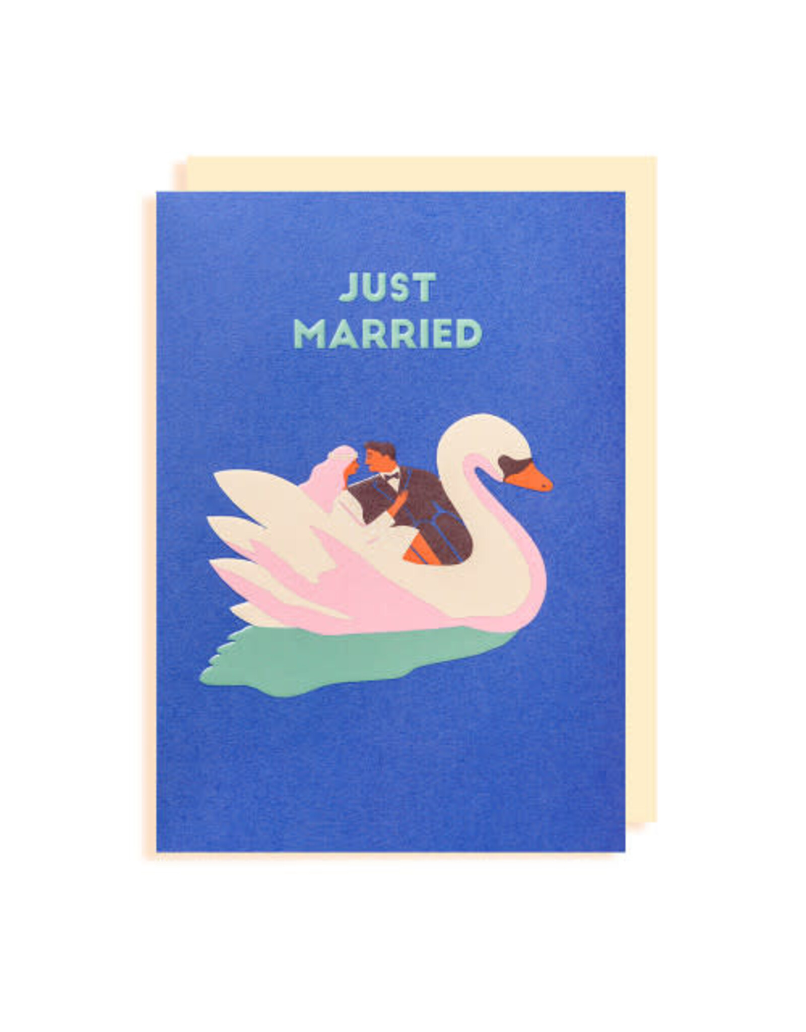 Naomi Wilkonson Wenskaart - Just married - Dubbele kaart + Envelop
