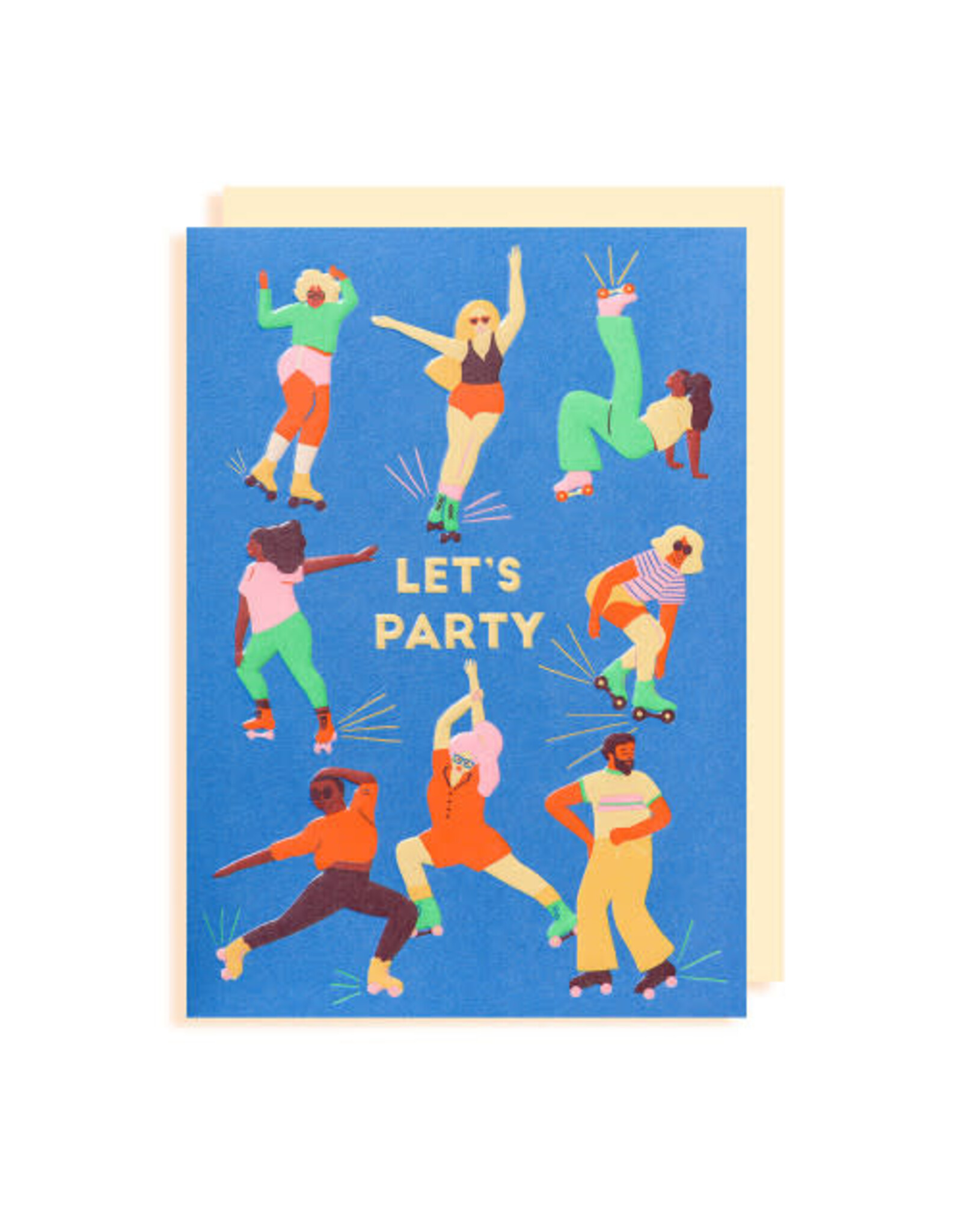 Naomi Wilkonson Wenskaart - Let's party - Dubbele kaart + Envelop