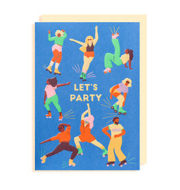Naomi Wilkonson Wenskaart - Let's party - Dubbele kaart + Envelop