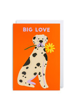 Naomi Wilkonson Wenskaart - Dog, Big Love - Dubbele kaart + Envelop