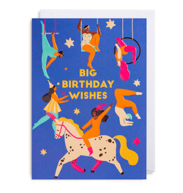 Naomi Wilkonson Wenskaart - Big Birthday Wishes - Dubbele kaart + Envelop
