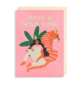 Naomi Wilkonson Wenskaart - Have a wild time - Dubbele kaart + Envelop