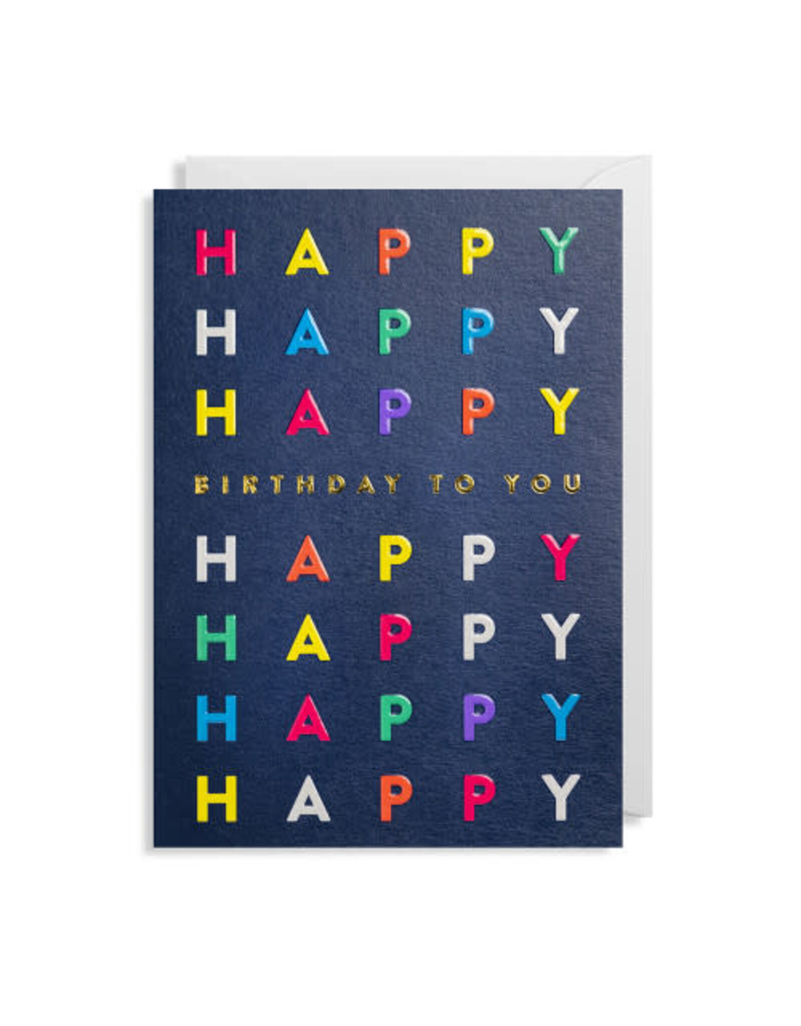Postco Wenskaart - Happy Birthday - Dubbele kaart + Envelop