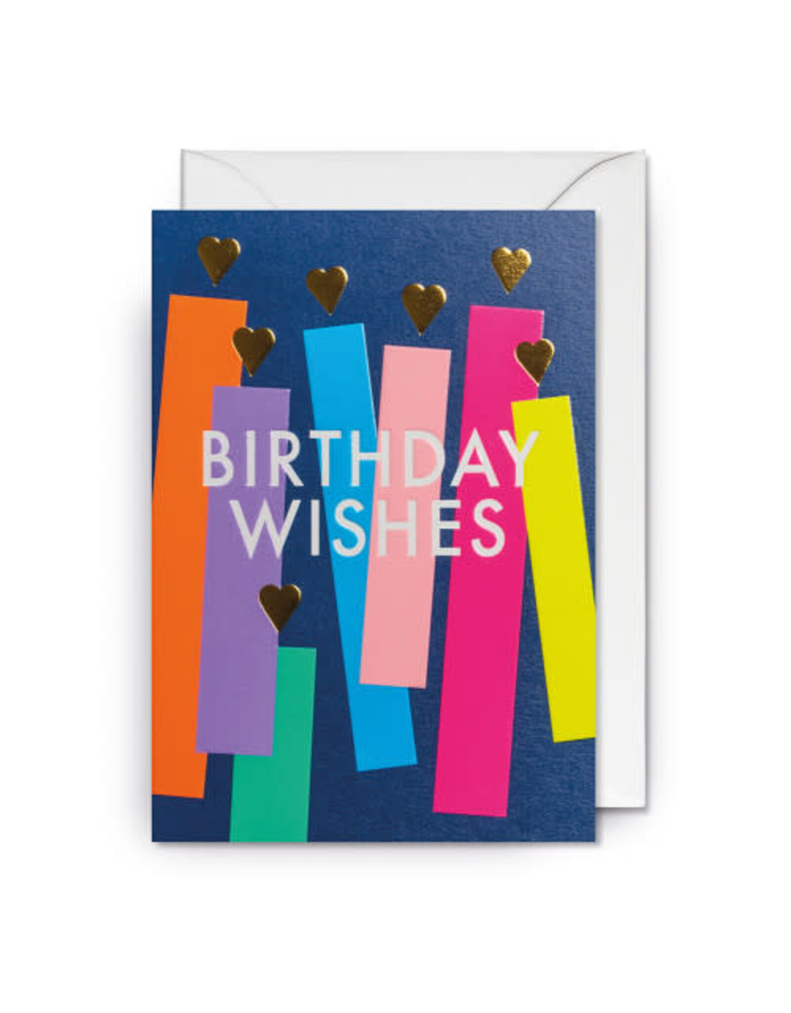 Postco Wenskaart - Birthday Wishes - Dubbele kaart + Envelop